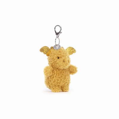 Jellycat Little Dragon Bag Charm Australia | 042671BZX